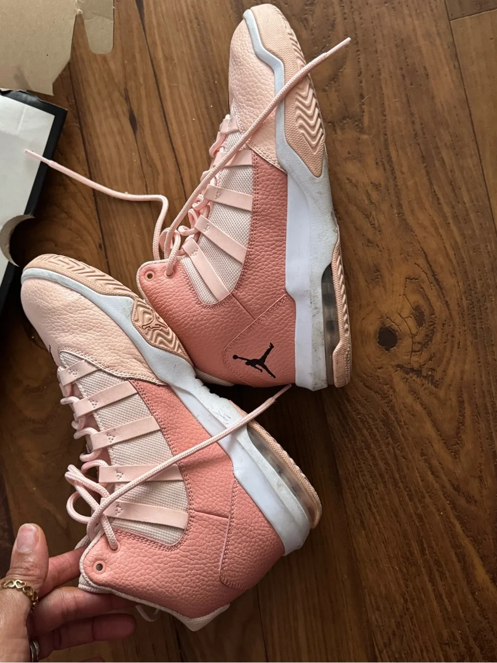 Nike Women's Peach/Blush High-Top Basketball Sneakers